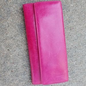 Hobo Wallet in Pink Leather